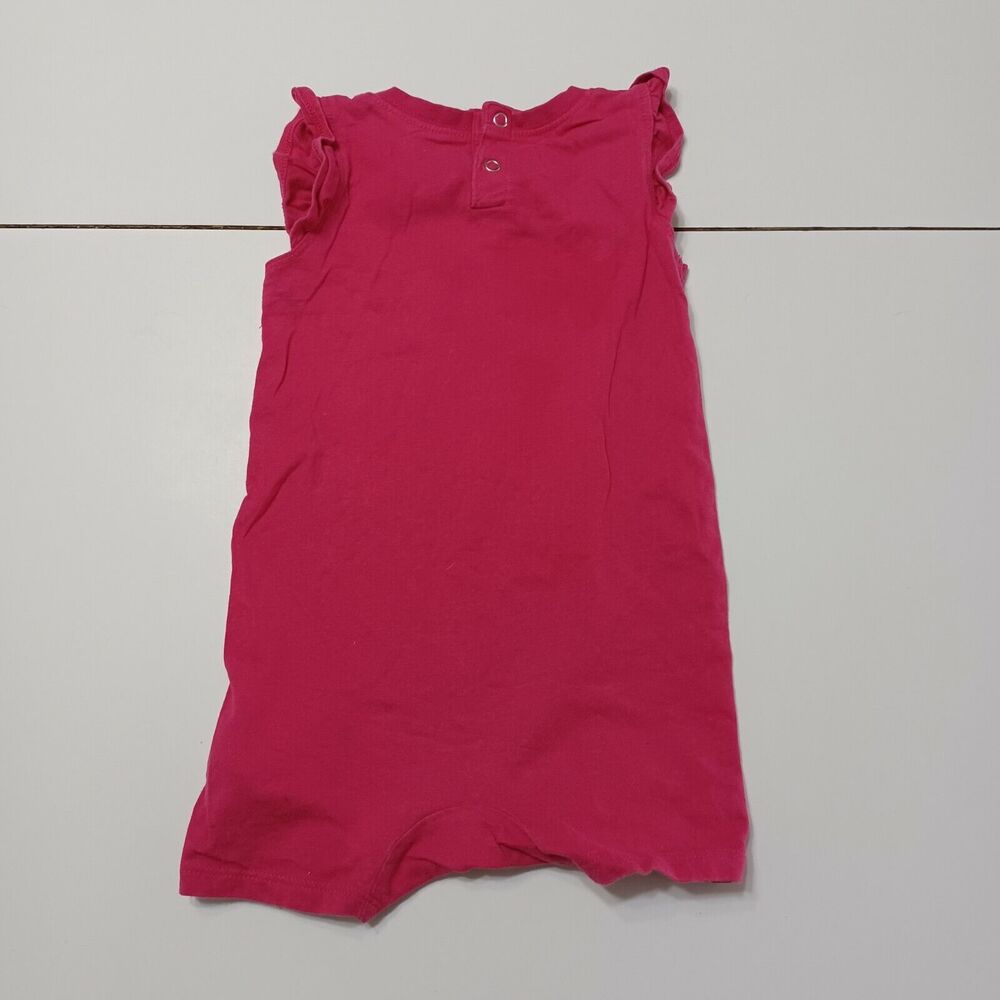 Nike Baby Girls 18M Pink Black Polka Dot Spell Out One Piece Short Outfit Logo‎ - Picture 2 of 12
